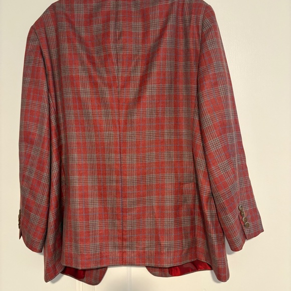NWT Onward Reserve Di Pray Apple Plaid Sport Coat in Apple- 48R - Picture 2 of 5